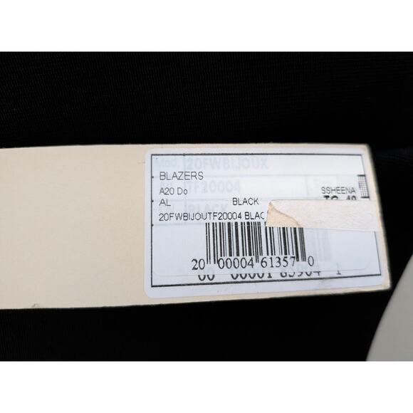 NWT Ssheena Black Blazer IT 40 US Small Flared Cuff Button Front Luxury Italian - Picture 4 of 6